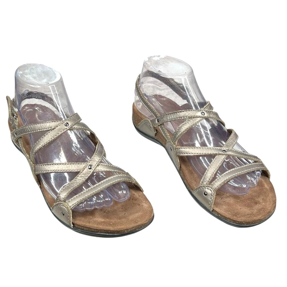 Dansko Women’s Jovie Pewter Leather Strappy Sandal Size 39 US 8.5/9 - Picture 5 of 11